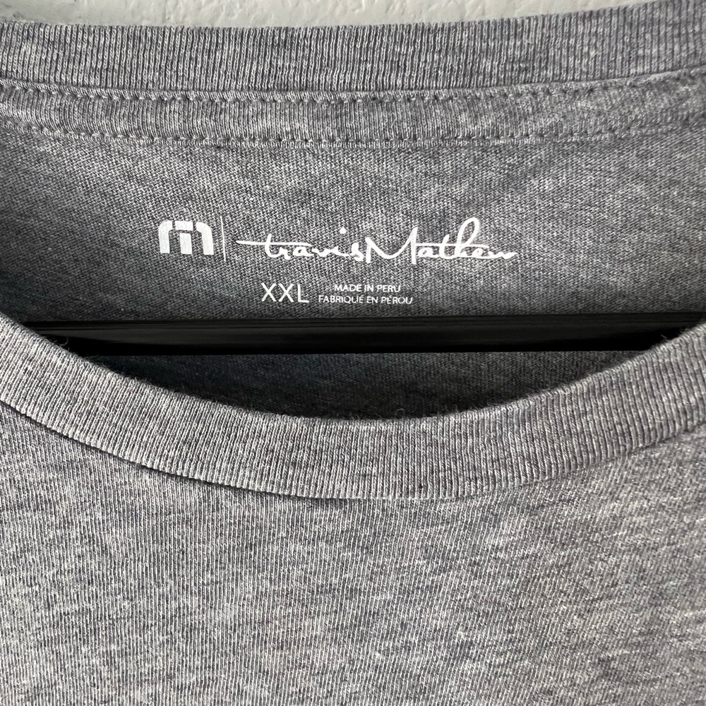 Travis Mathew T Shirt Mens Graphic Print Short Sleeve Grey Size XXL - Picture 3 of 6